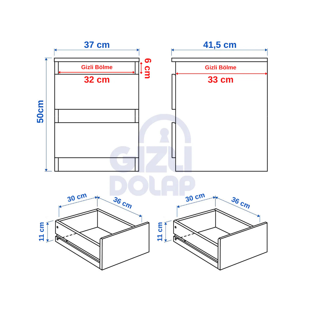 Gizli Bölmeli Komodin