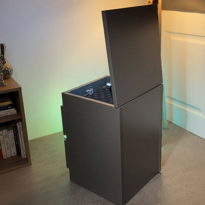 Gizli Bölmeli Komodin - MDF (Antrasit)