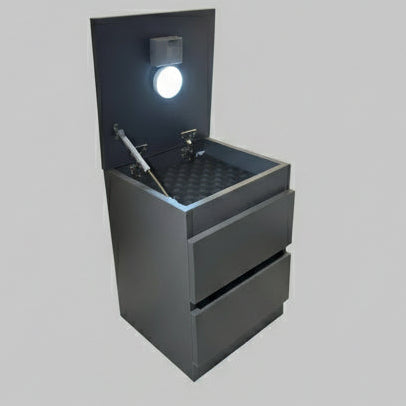 Gizli Bölmeli Komodin - MDF (Antrasit)