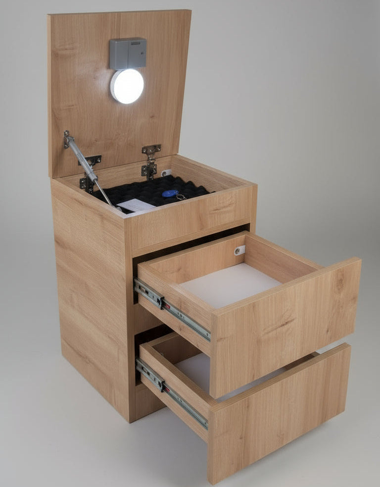 Gizli Bölmeli Komodin - MDF (Ahşap)