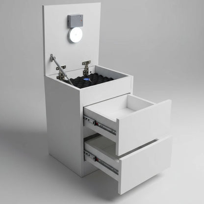 Gizli Bölmeli Komodin - MDF (Beyaz)