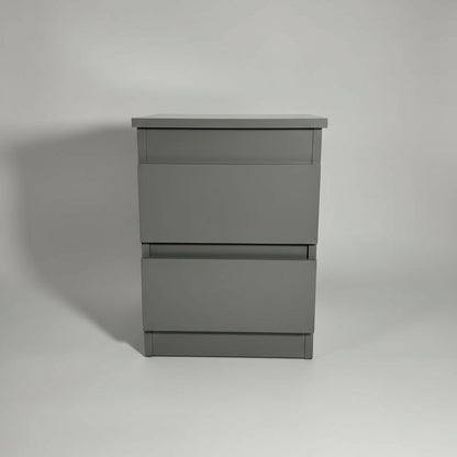 Gizli Bölmeli Komodin - MDF (Açık Gri)